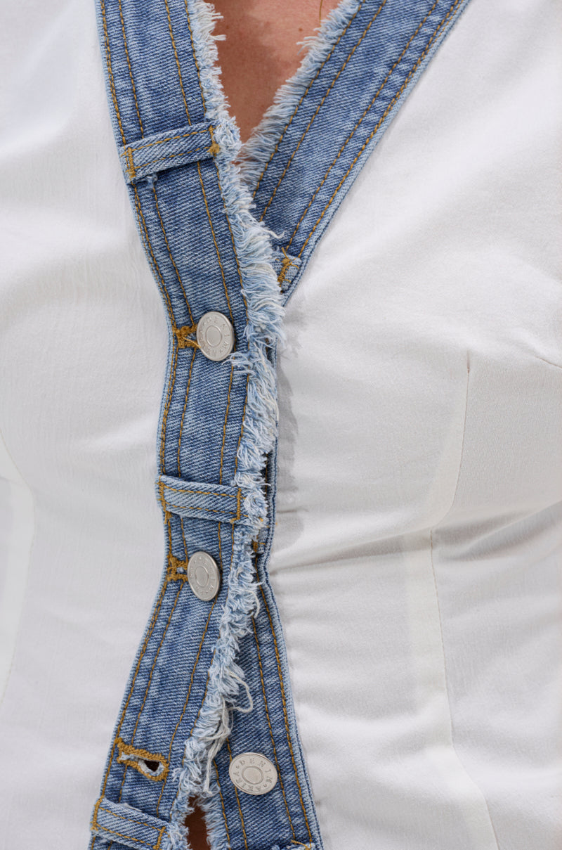 DENIM BABY BUTTON DOWN TOP