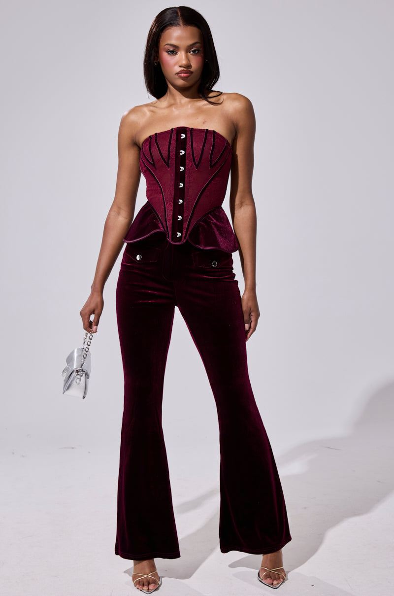RUBY ROSE VELVET TROUSER
