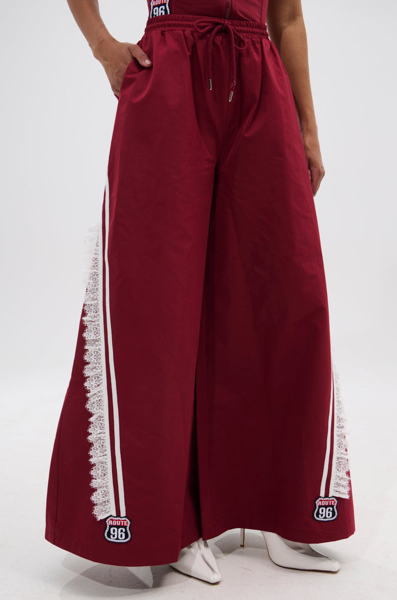 PLAY TIME IS OVER OVERSIZED TRACK PANT