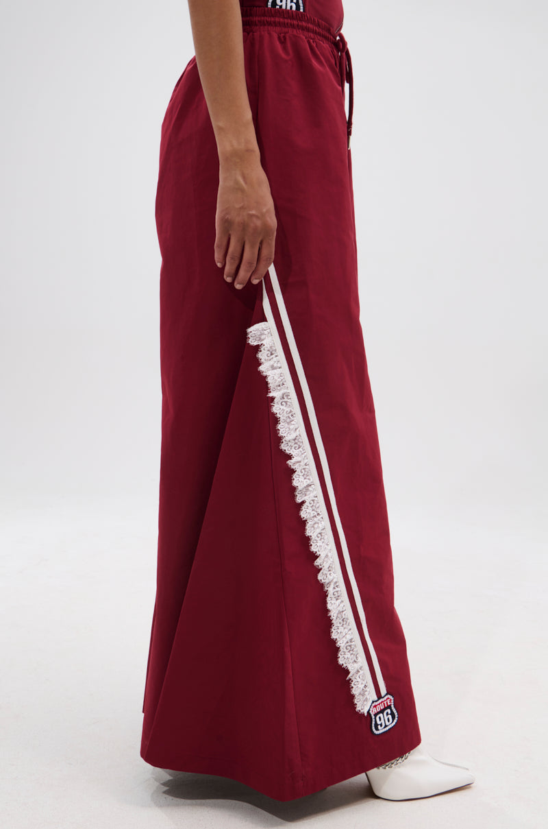 PLAY TIME IS OVER OVERSIZED TRACK PANT