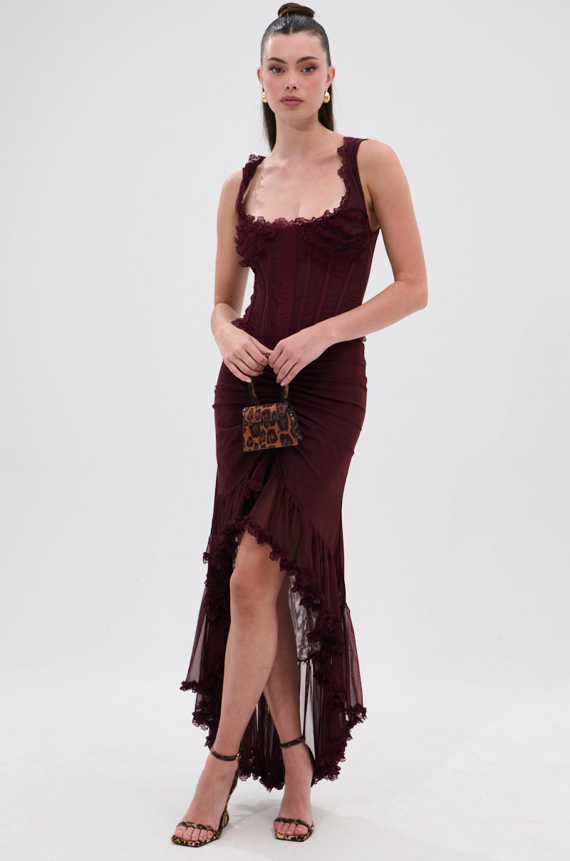 LOVELY DAYS MESH HIGH LOW SKIRT