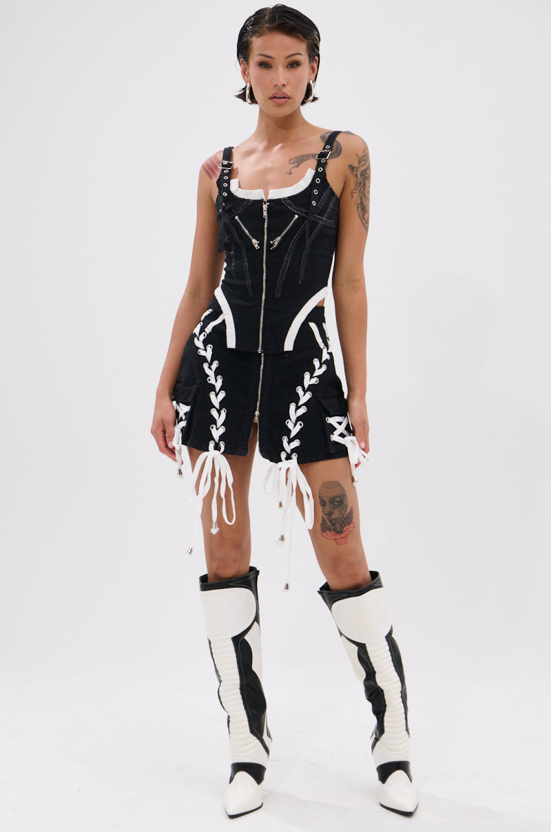 WRAPPED UP DENIM CORSET