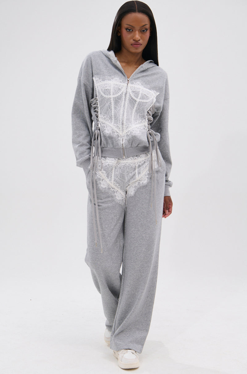 MAYBE NEXT TIME JOGGER WITH LACE DETAILS
