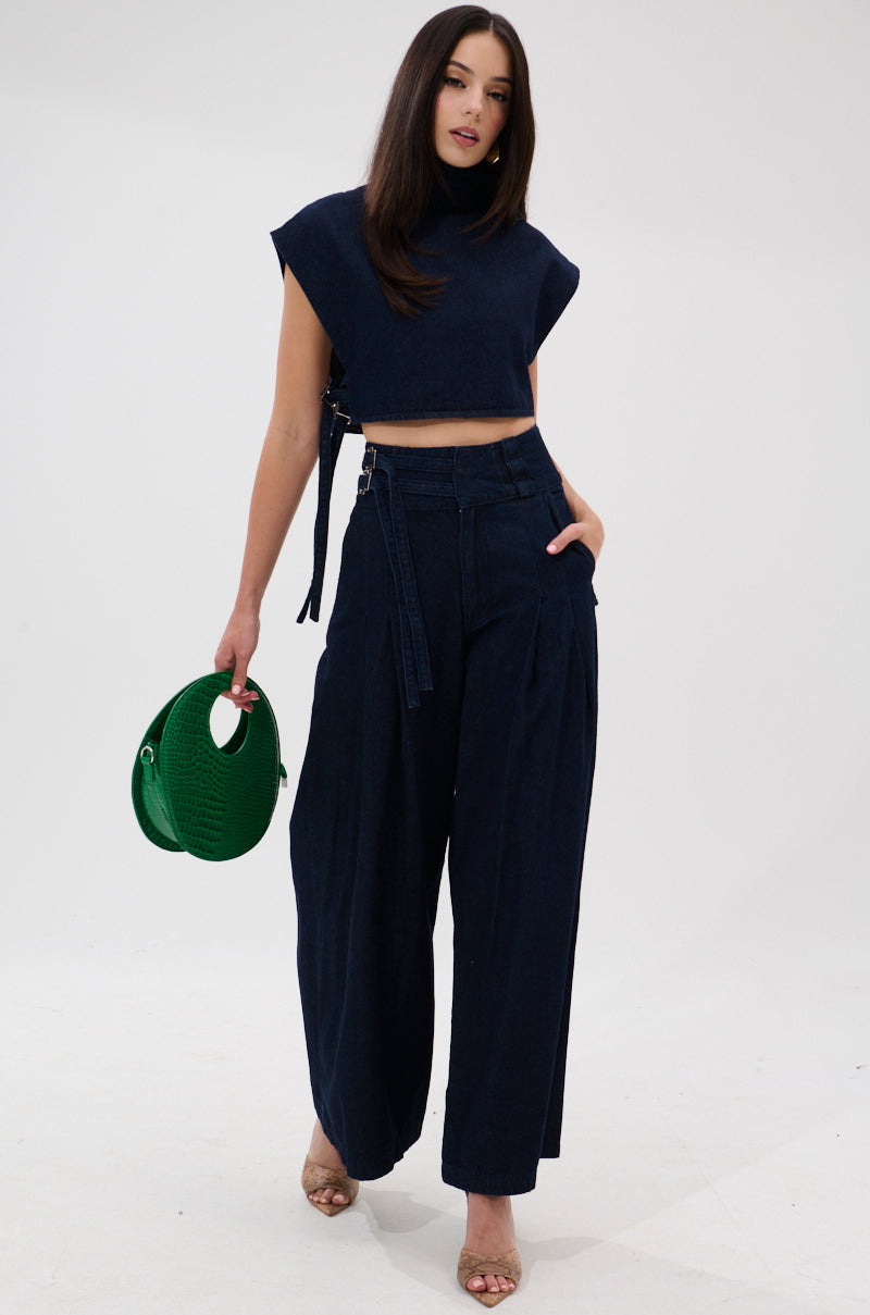 YOU A REAL ONE DENIM BLOUSE