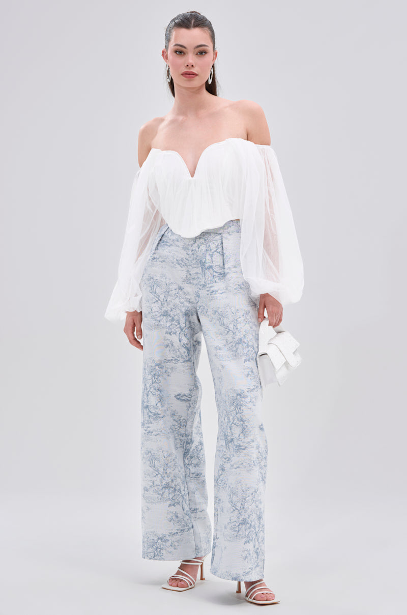 FLY WITH ME CORSET TOP IN WHITE