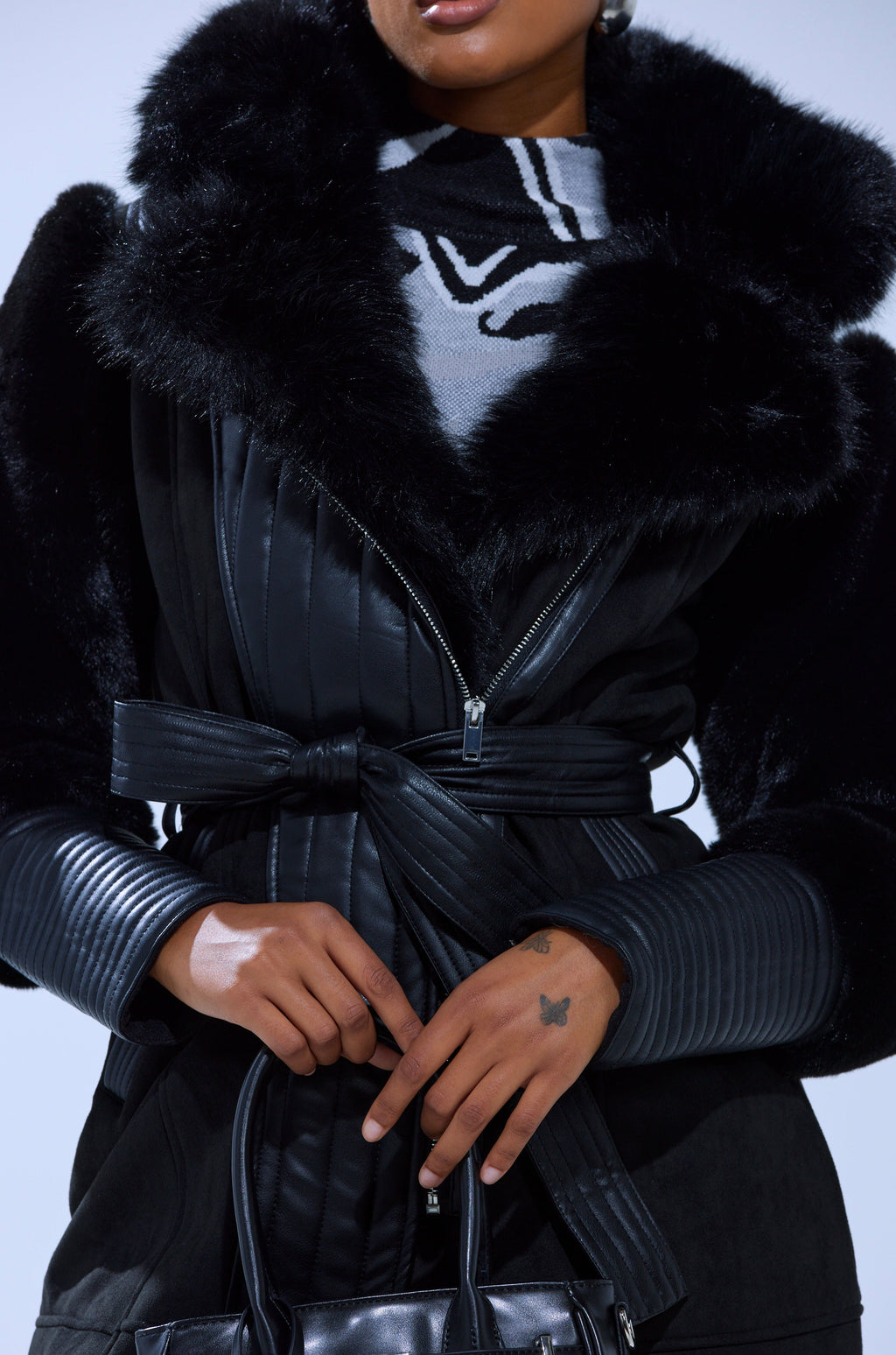 GOODIE MIXED MEDIA COAT