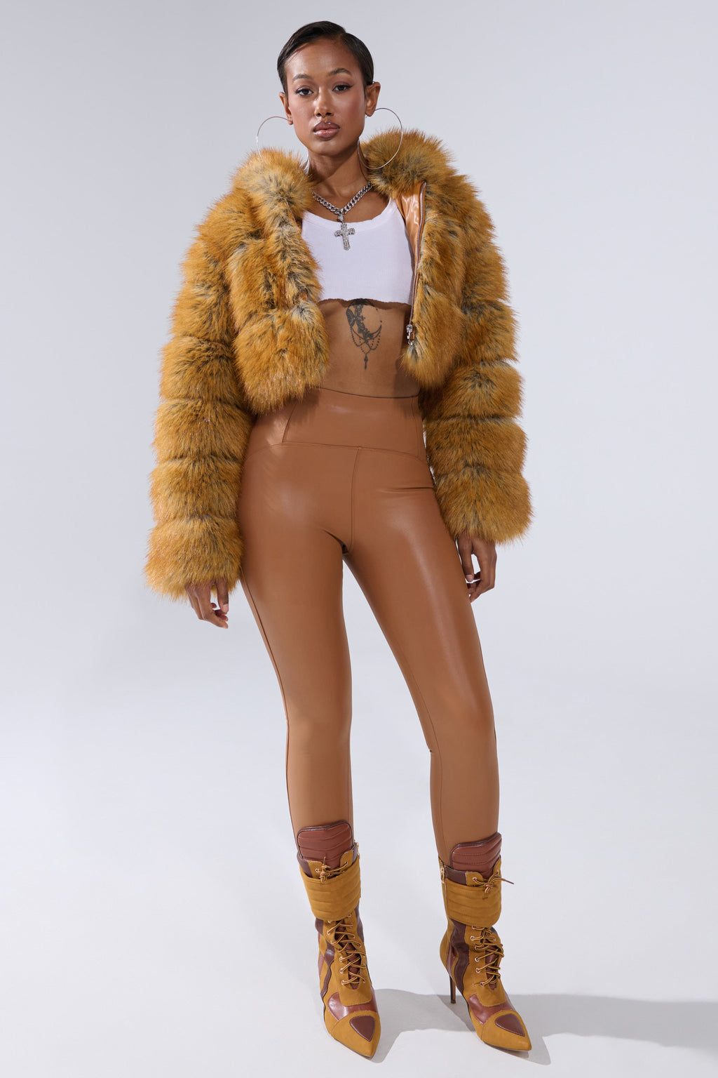 BREAK THE BANK HOODED FAUX FUR