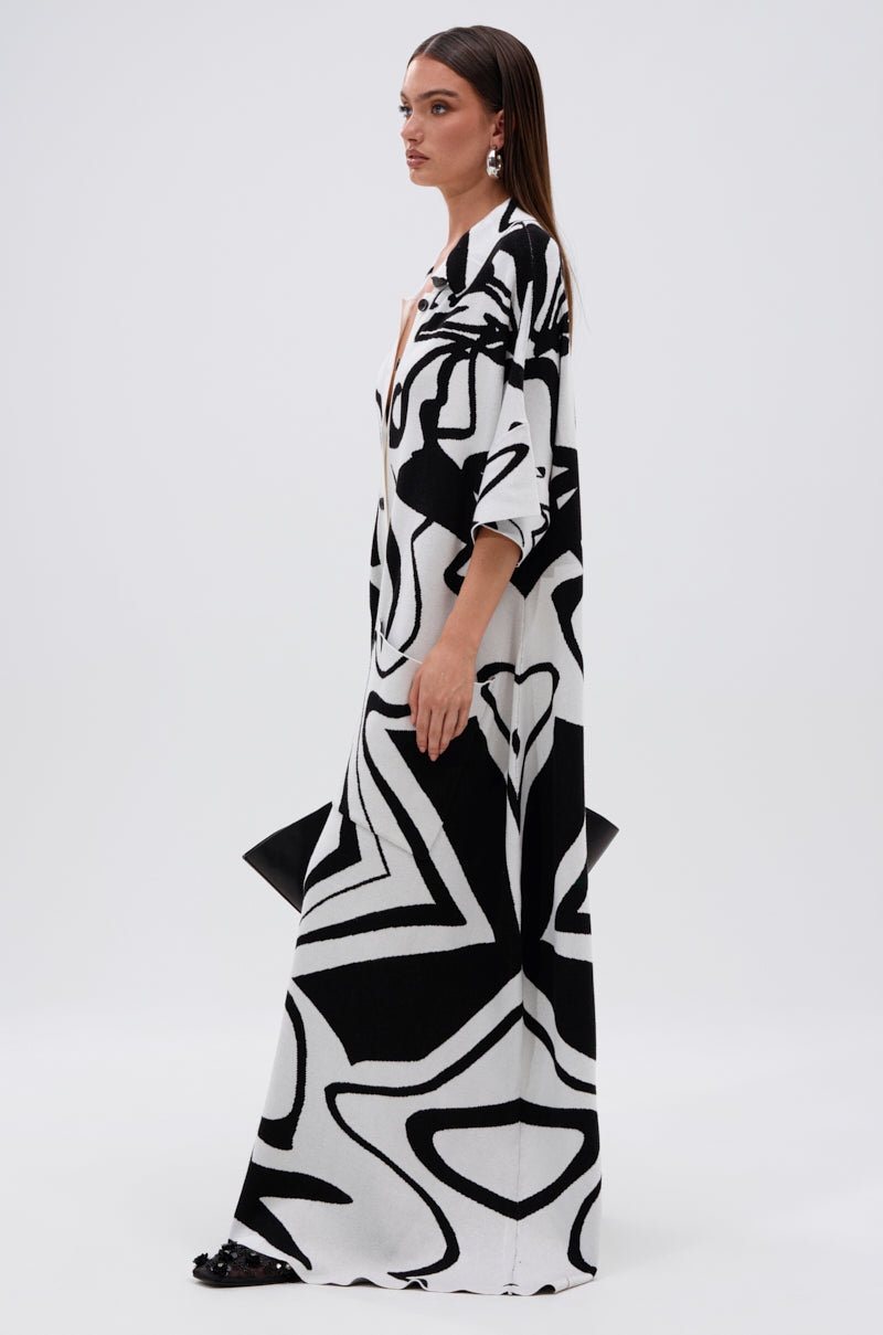 HAPPY HOUR PRINTED KNIT JUMPSUIT