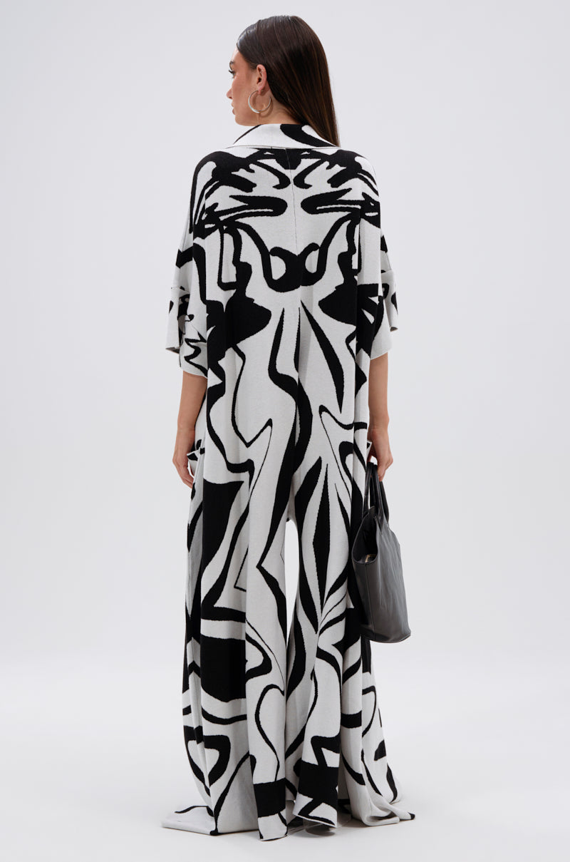 HAPPY HOUR PRINTED KNIT JUMPSUIT