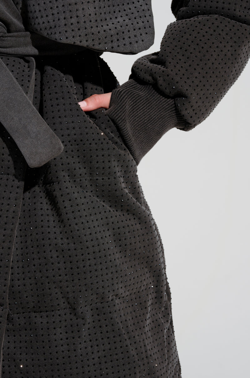 HOUDINI LONG RHINESTONE PUFFER