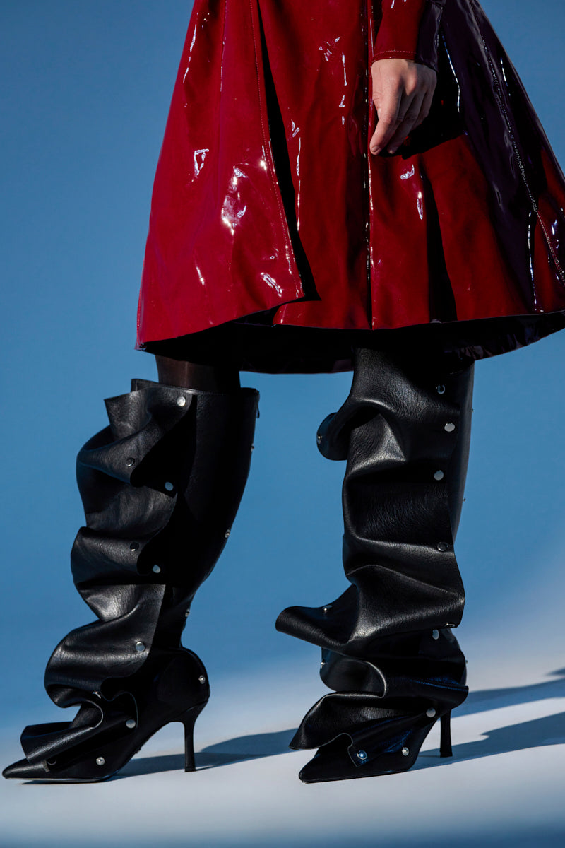 AZALEA WANG IMOGINE BLACK SNAP BOOT