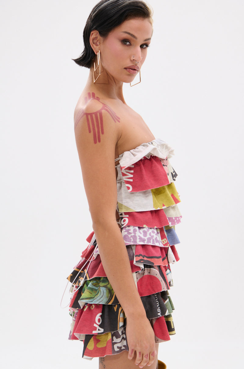 STREETS ARE CALLING PRINTED RUFFLE ROMPER