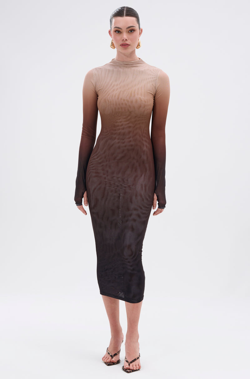 FIFTY SHADES OMBRE MIDI DRESS