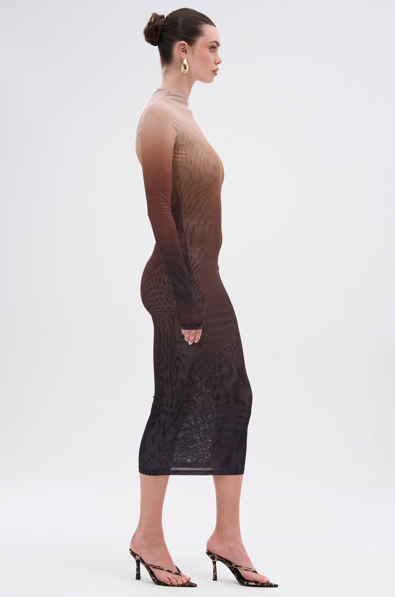 FIFTY SHADES OMBRE MIDI DRESS
