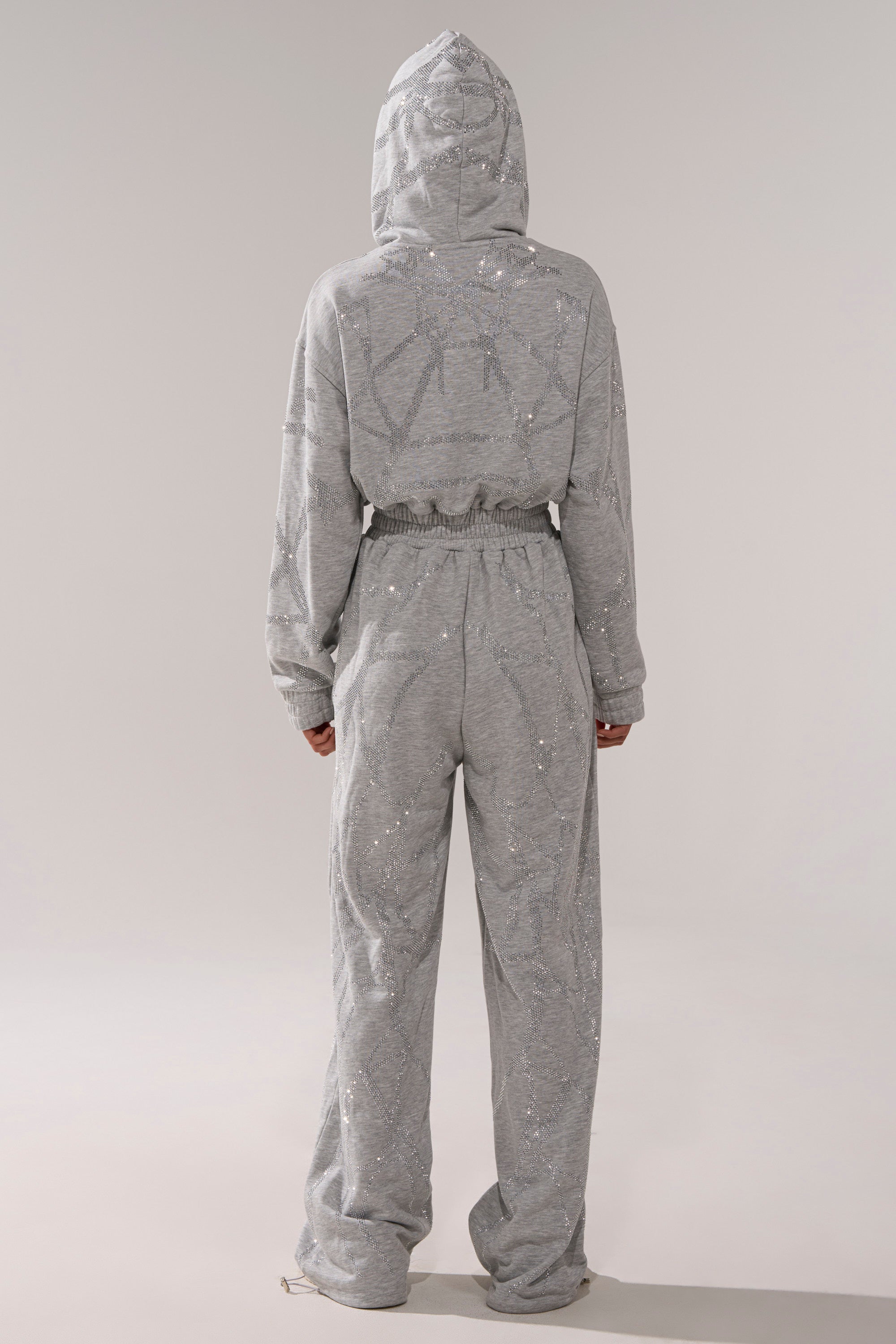 NEVER BUGGIN PRINTED FRENCH TERRY JUMPSUIT