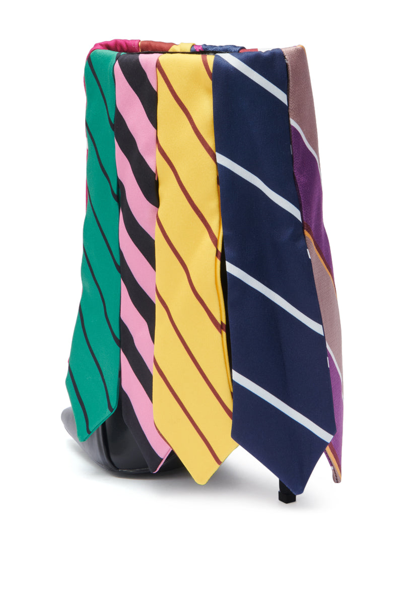 AZALEA WANG JAUNE BLACK TIE BOOTIE