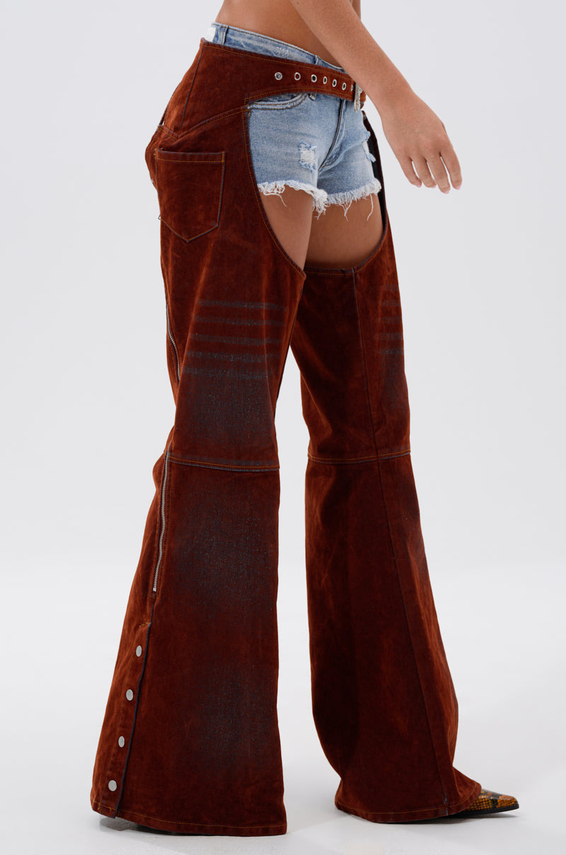 INCREDIBLE VELVET DENIM CHAPS