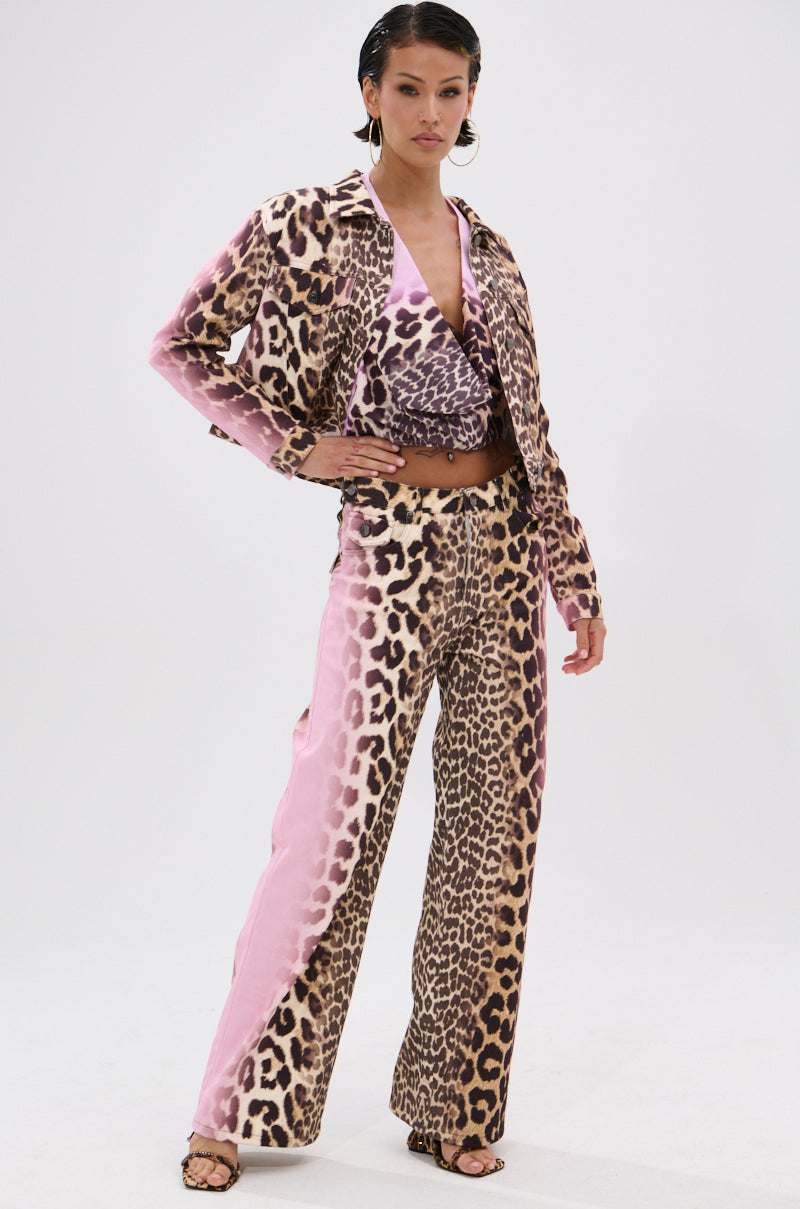 COCO LEOPARD PRINT DENIM