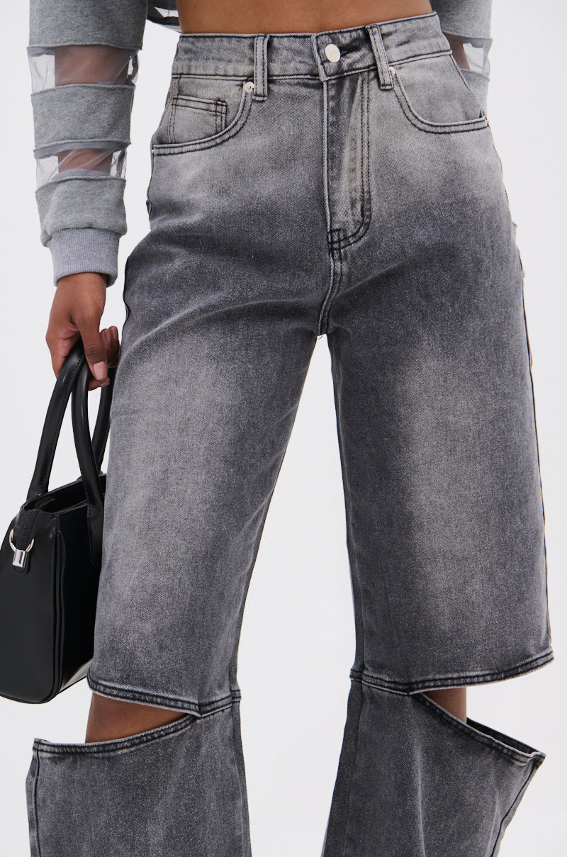 JACQUELINE CUTOUT DENIM PANTS