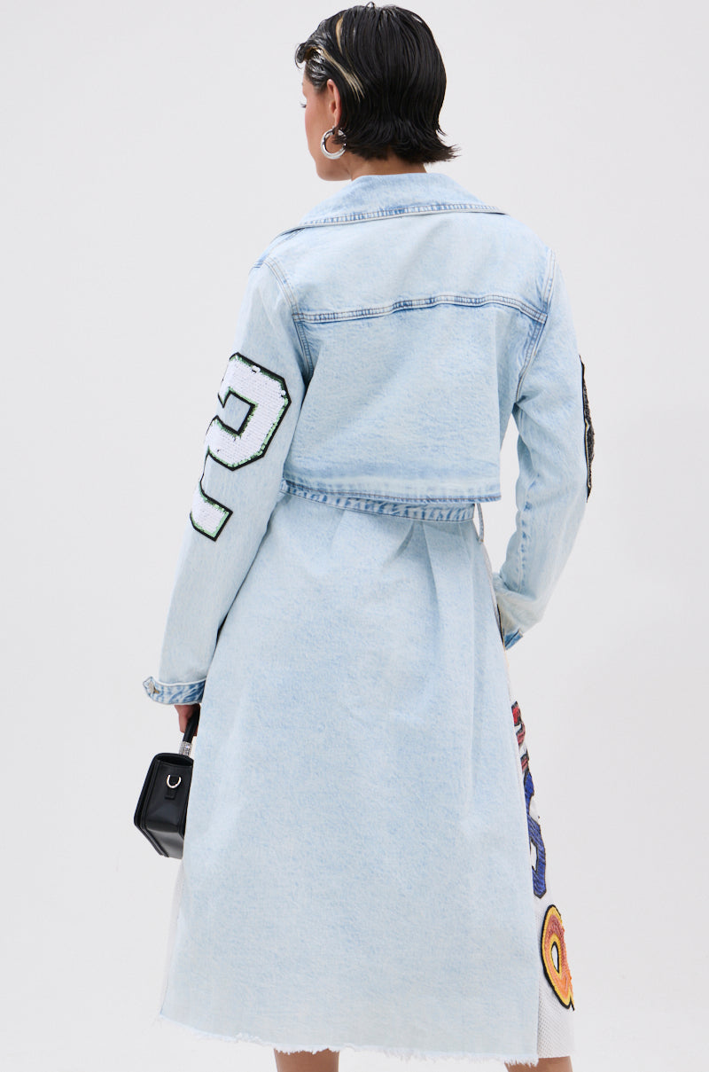 COUNTDOWN PATCH DENIM TRENCH