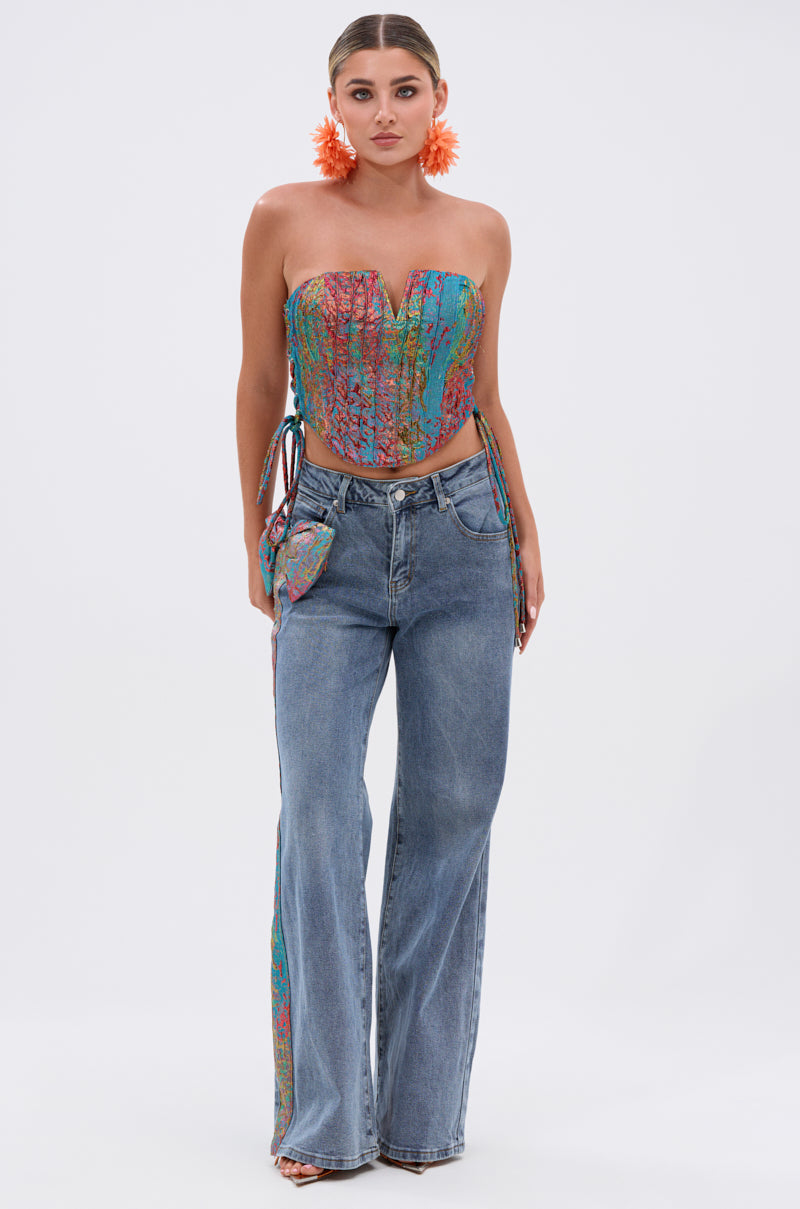 PRETTY GIRL PROBLEMS DENIM WITH BOW