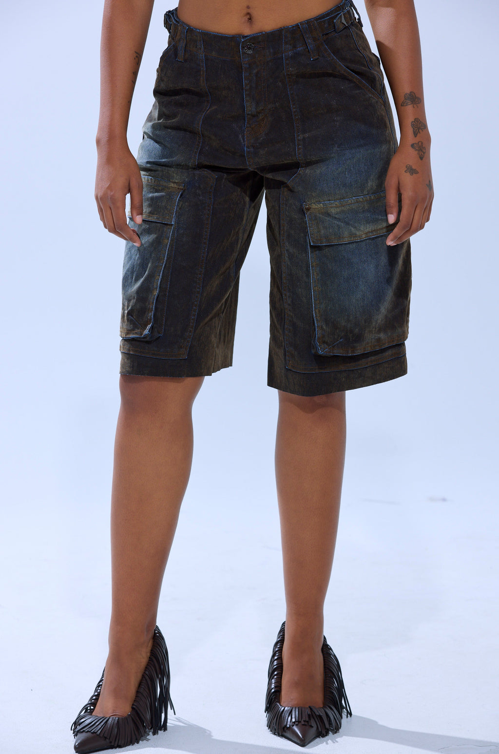 BELLA VELVET DENIM JORT