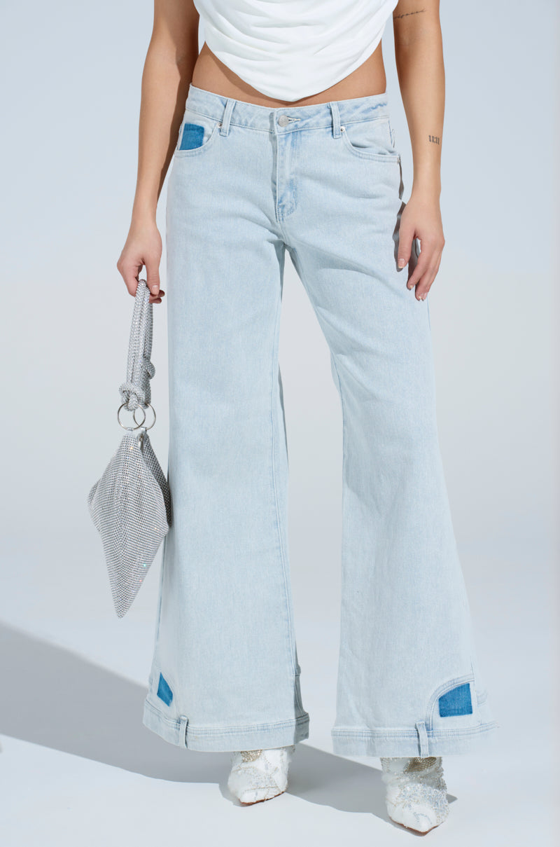 CHANGE OF PERSPECTIVE WIDE LEG DENIM PANTS