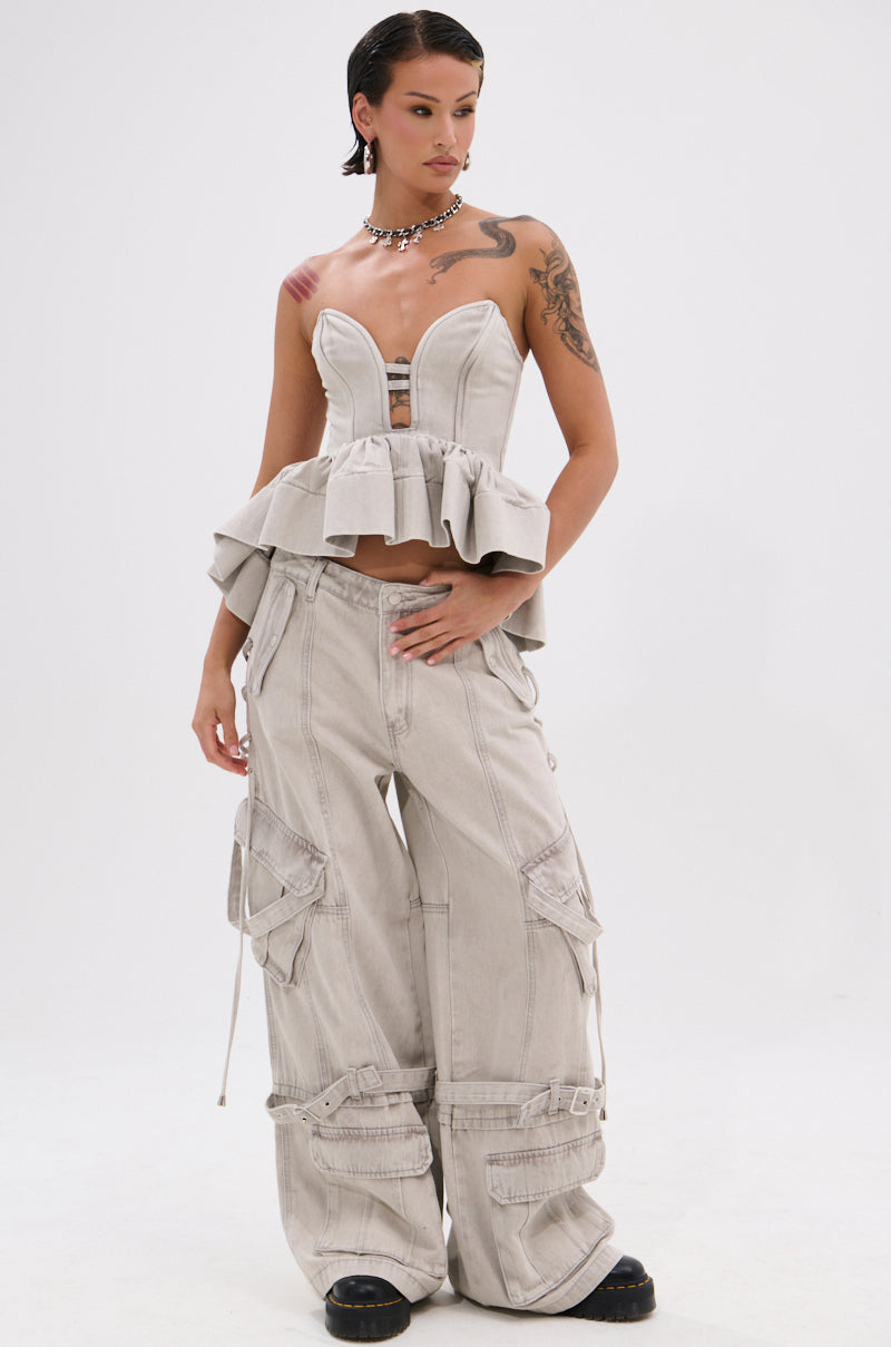 KARA DENIM CARGO PANT