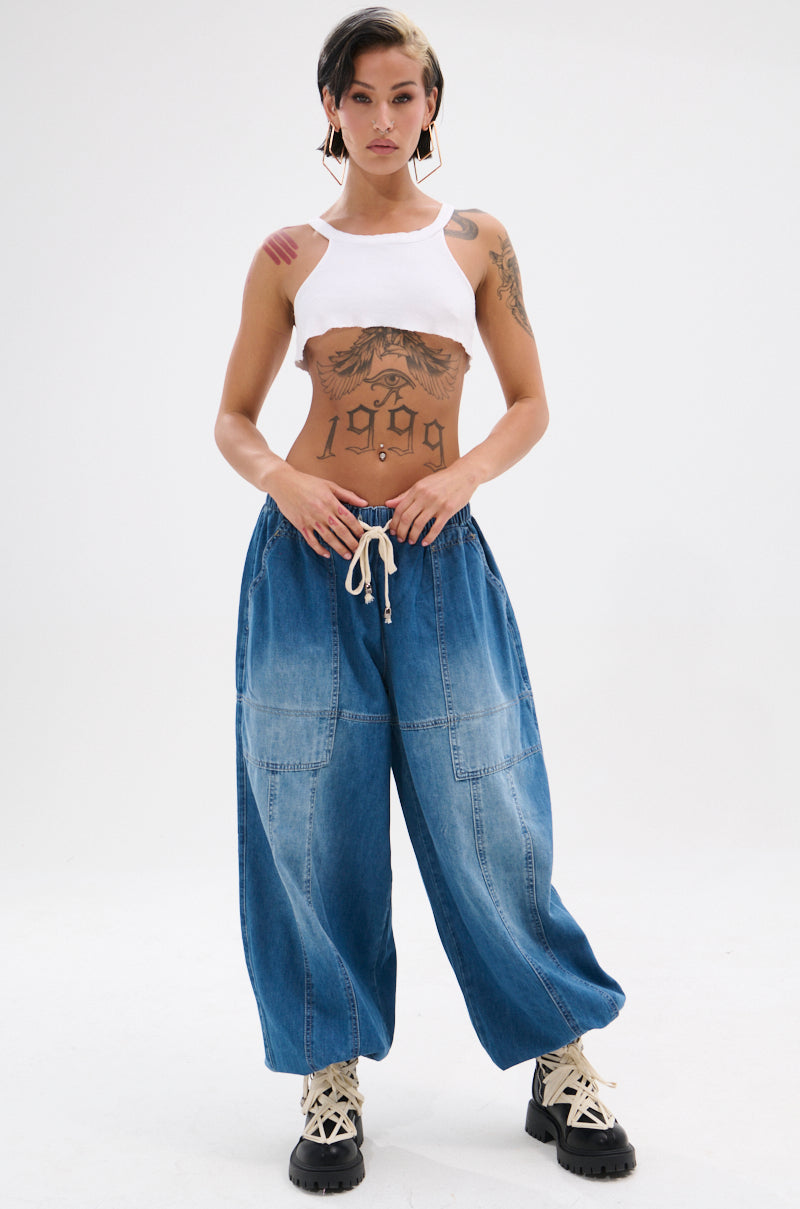 DONT MESS WITH ME DENIM JOGGER