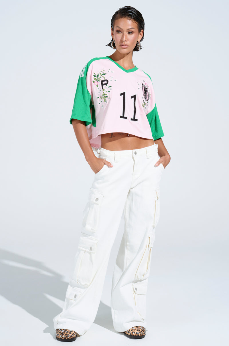 GET RIGHT TO IT CARGO DENIM PANT