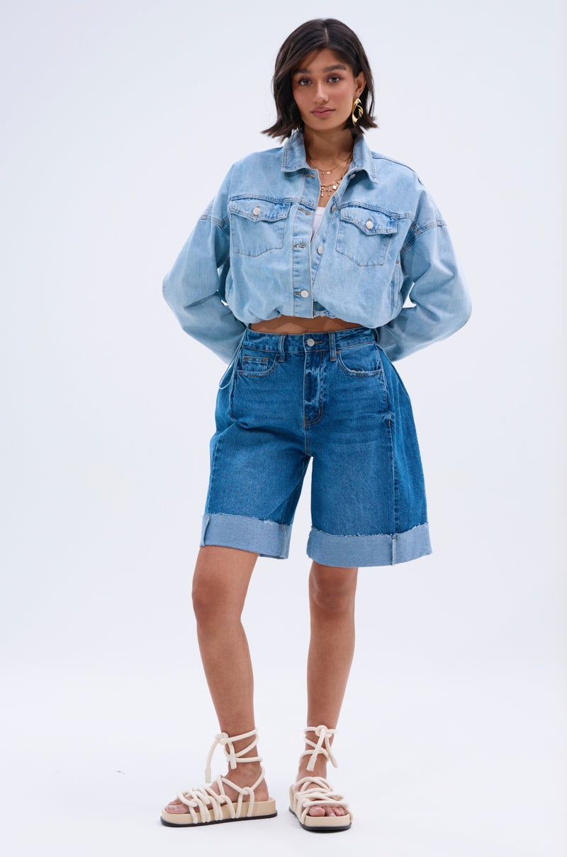 GONE BAD DENIM BERMUDA SHORT