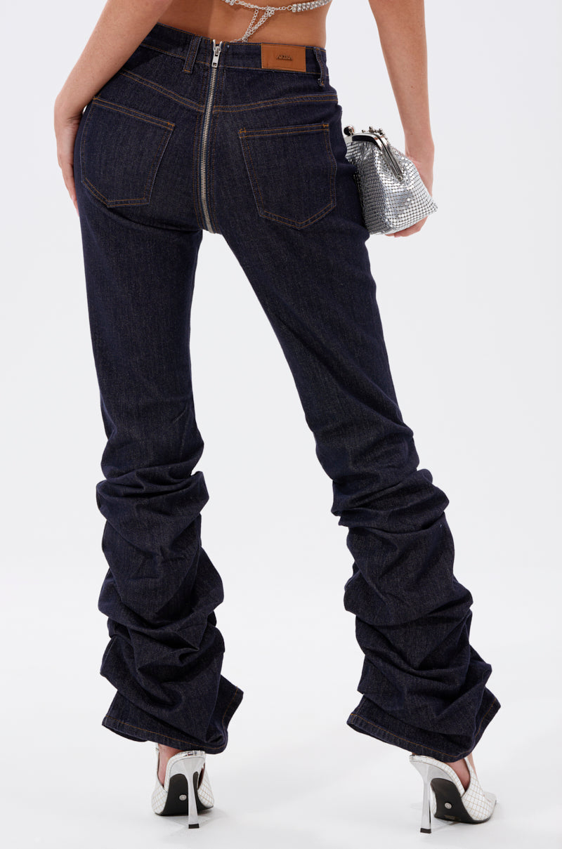 GET CRAZY RUCHED DENIM PANT