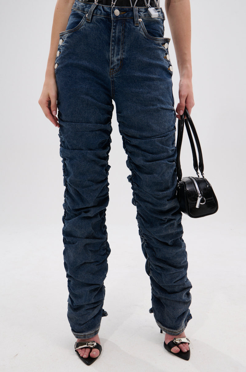 VERONICA RUCHED DENIM