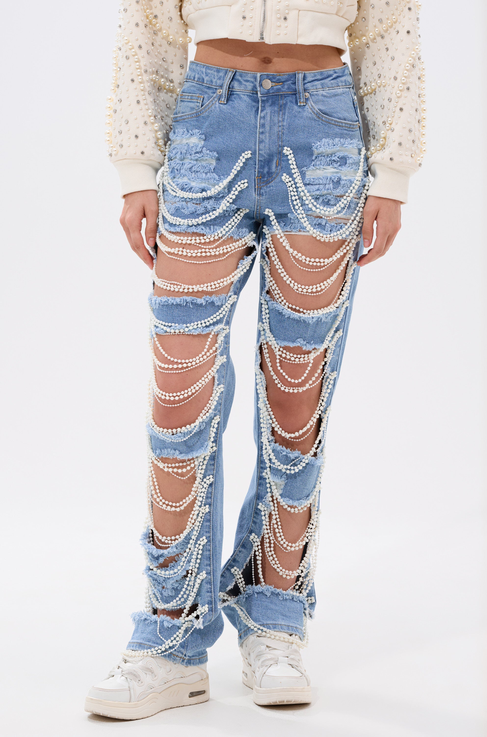 DISTRESSED LIFE DENIM PANT