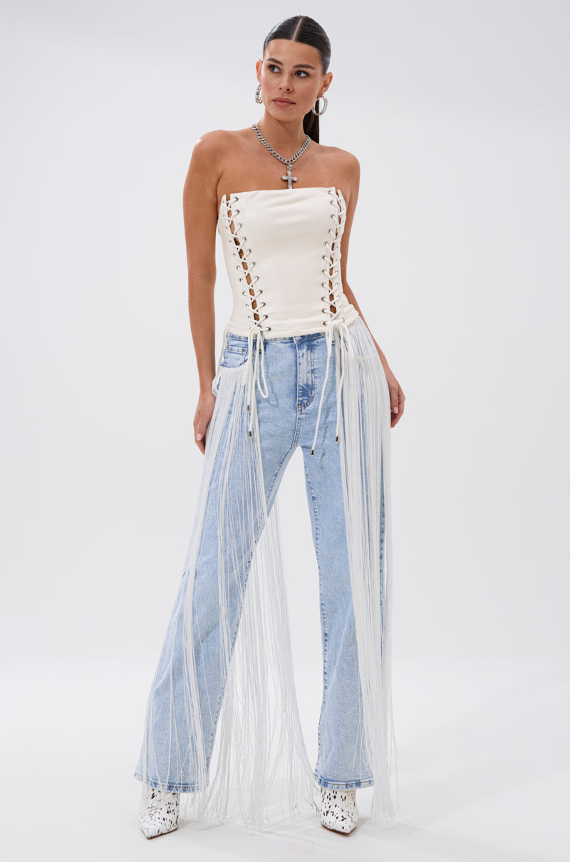 FLYING AWAY FRINGE DENIM