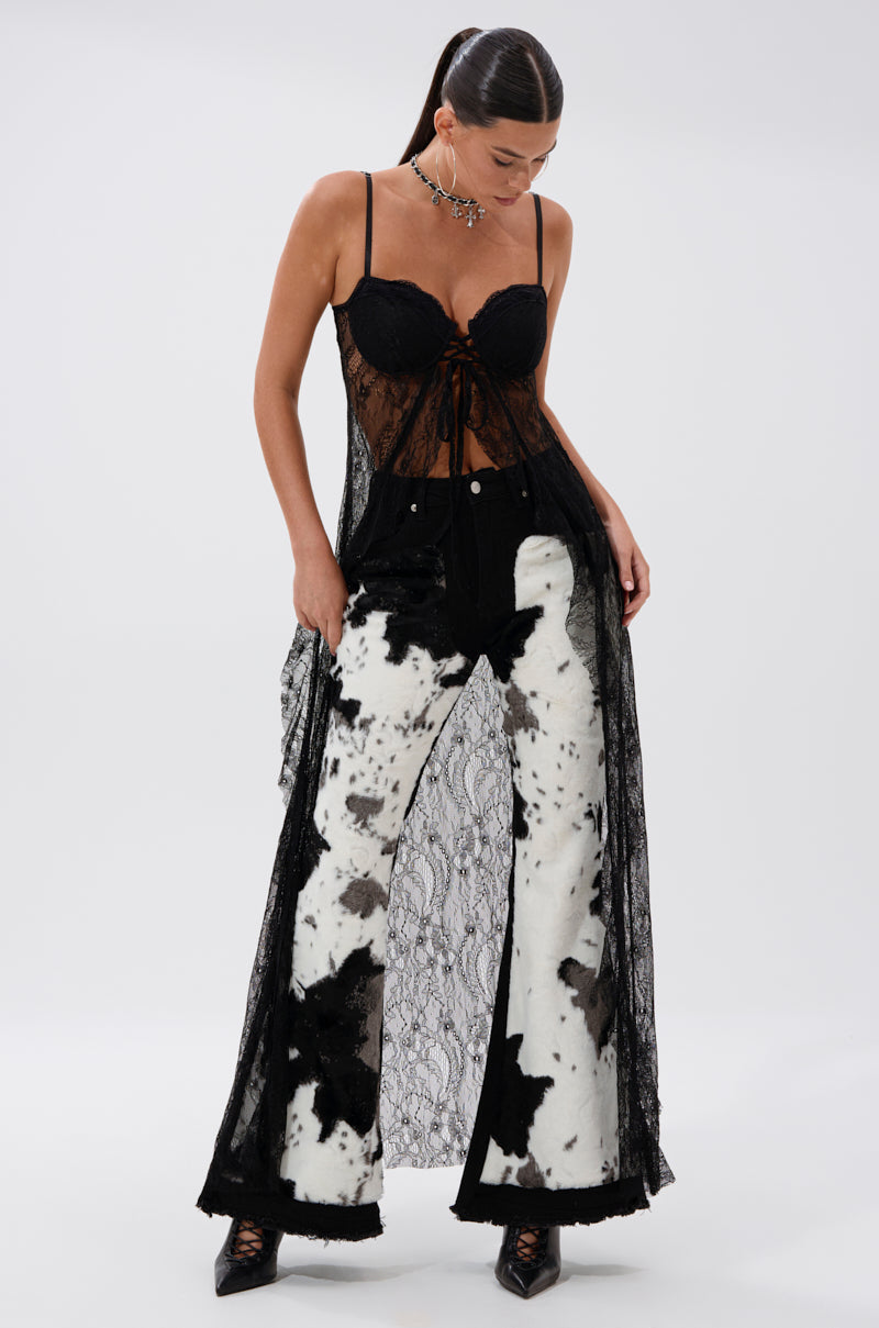 LETS GO TO THE RODEO BABY COW DENIM