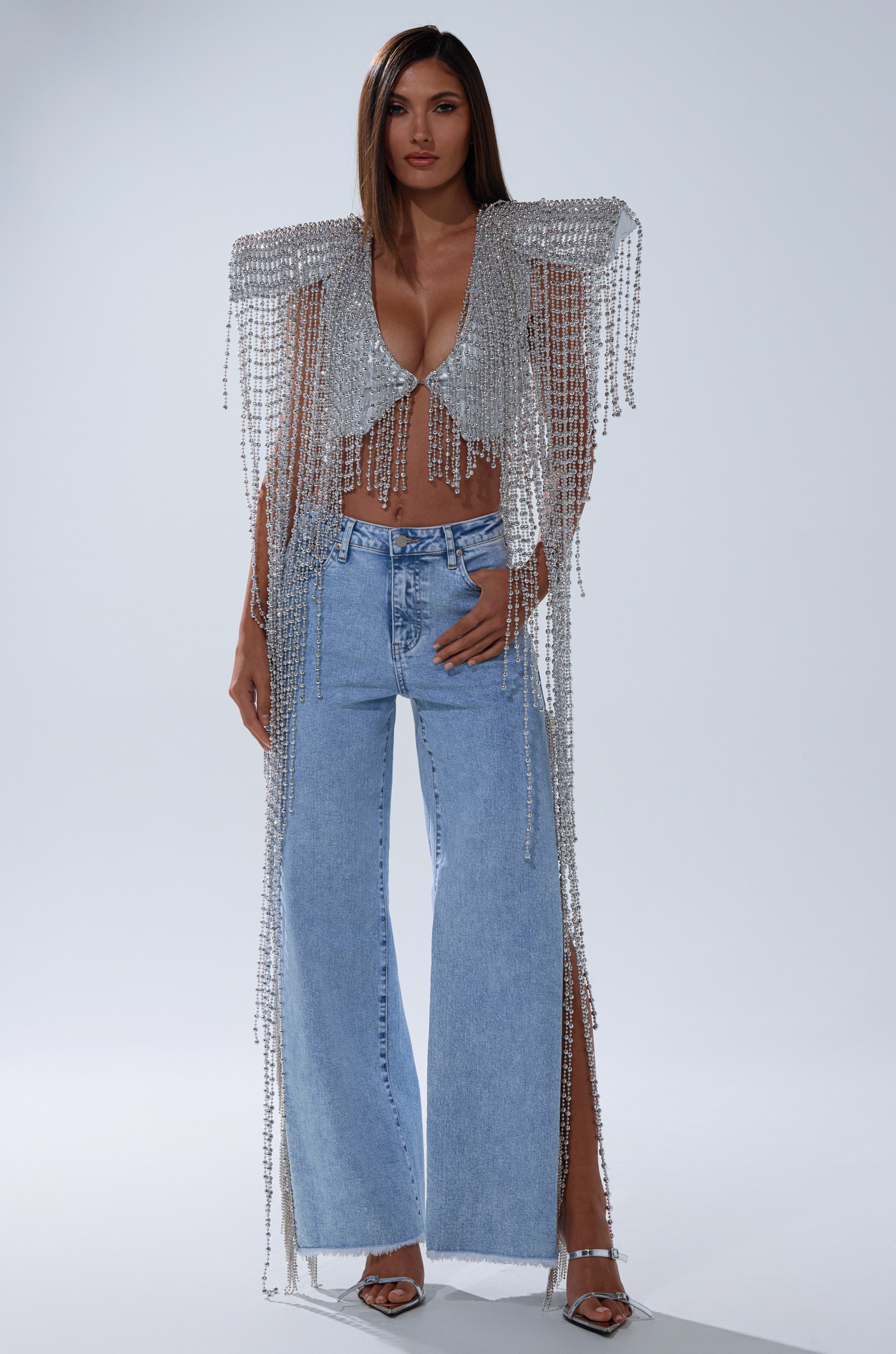 ESSENTIAL RELAXED FIT BLING DENIM JEANS