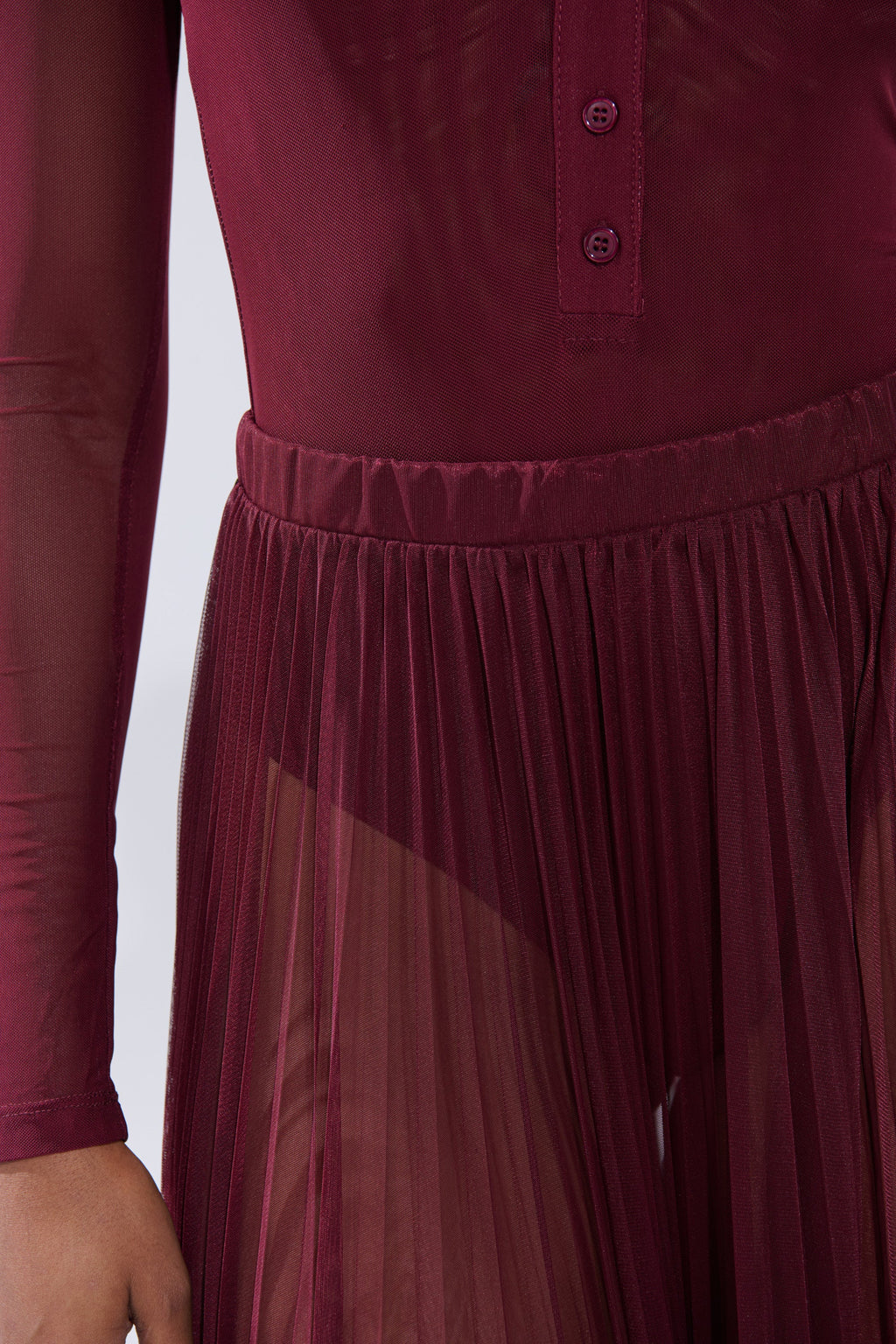 ON FIRE MESH MAXI SKIRT