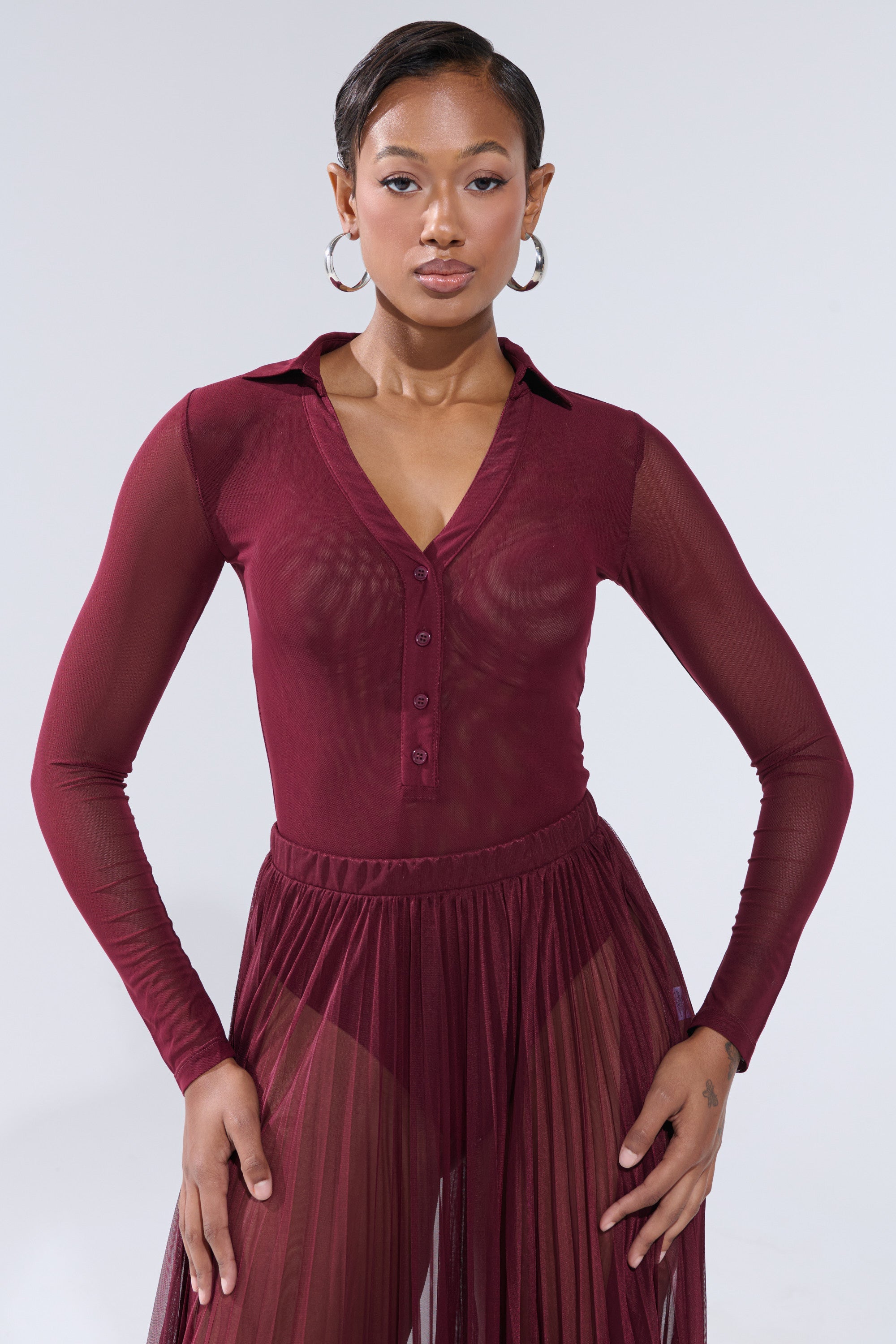 ON FIRE MESH BODYSUIT