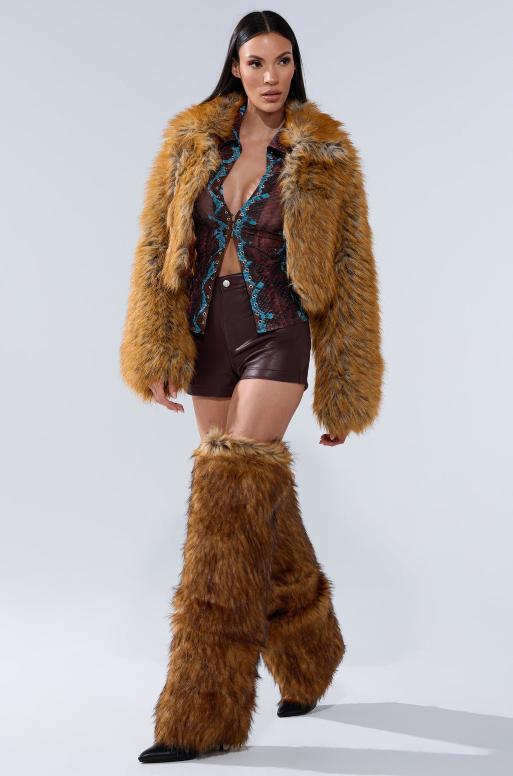 LAY LOW FAUX FUR BOMBER