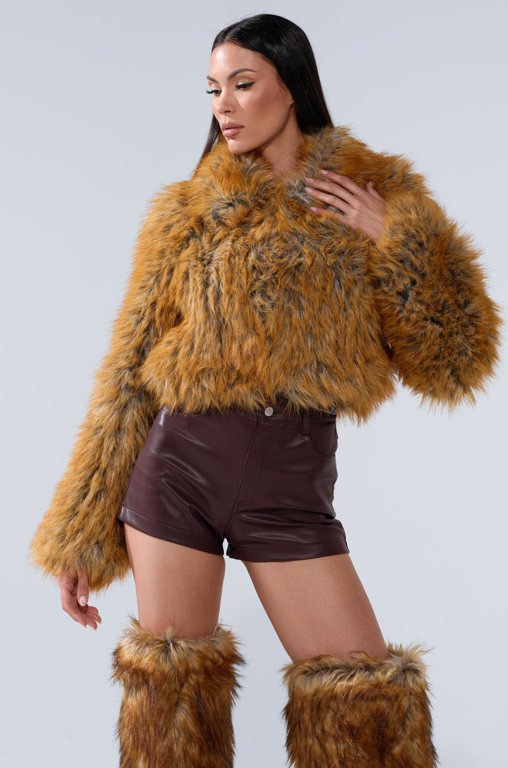 LAY LOW FAUX FUR BOMBER