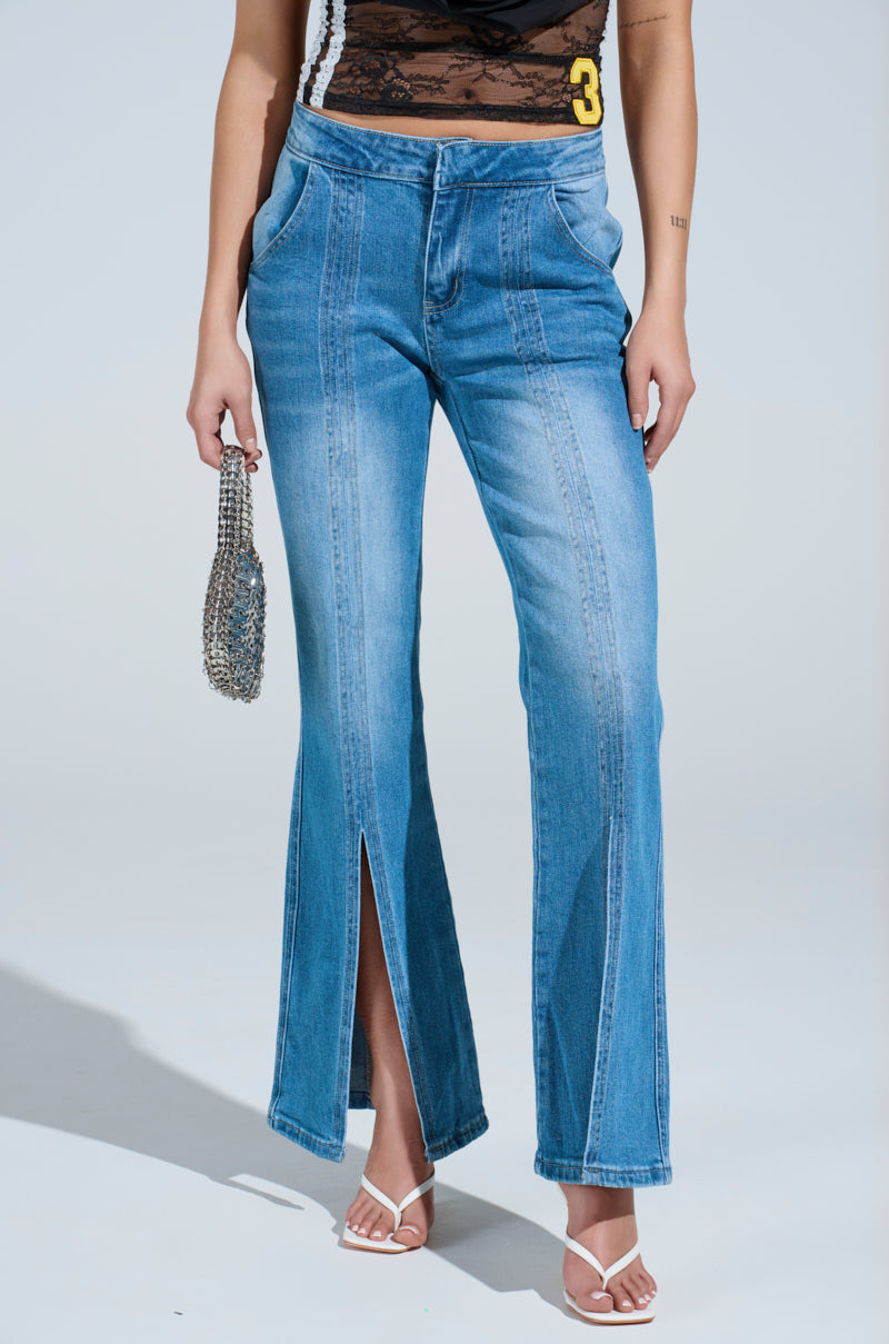 SPLIT HEM BOOTCUT TROUSER JEAN