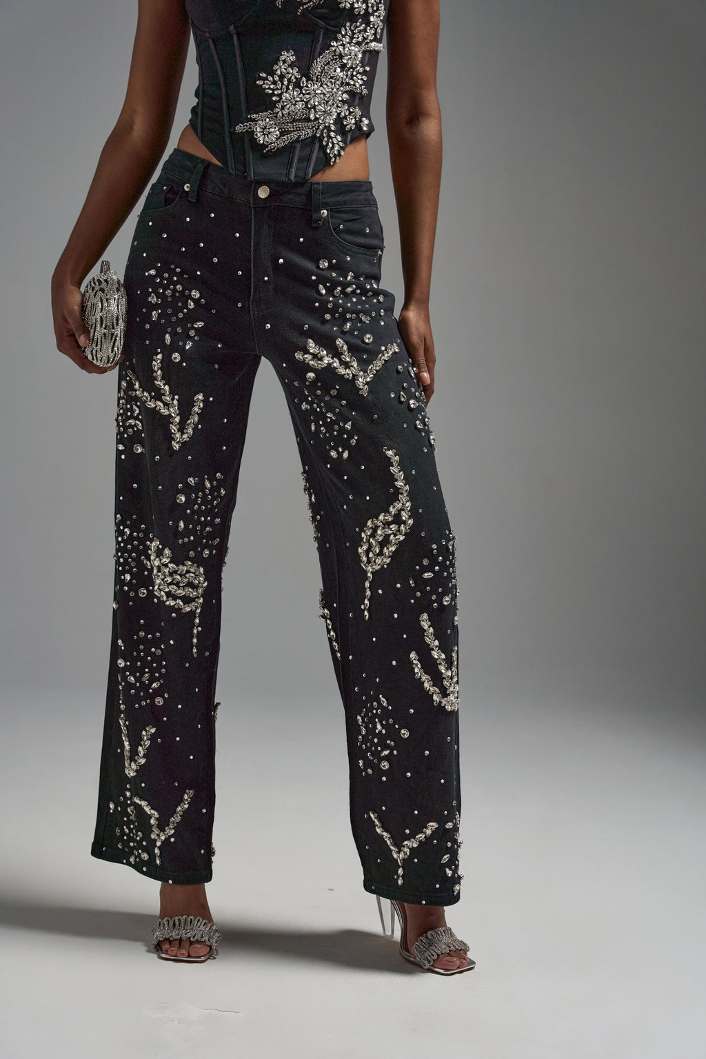 GIVE IT TO ME BABY EMBELLISHED DENIM