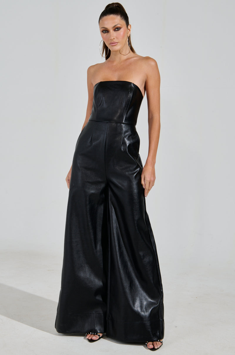 STYLE IT UP PU JUMPSUIT