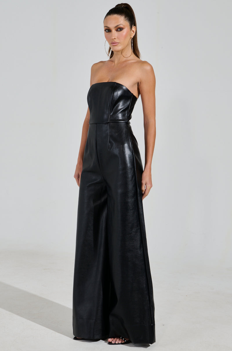 STYLE IT UP PU JUMPSUIT