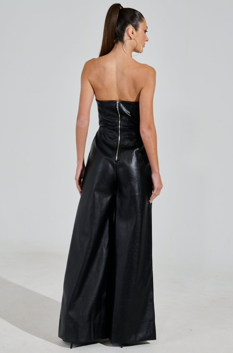 STYLE IT UP PU JUMPSUIT