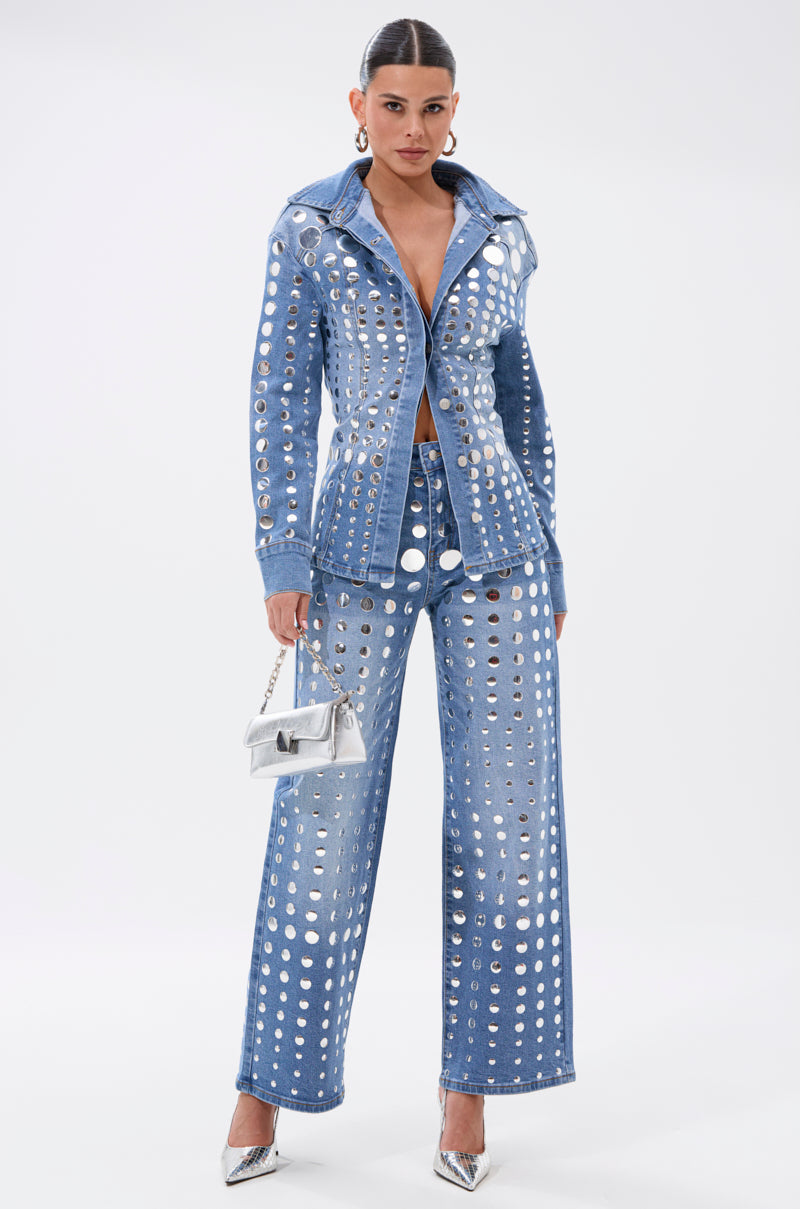 STUDS EVERYWHERE BUTTON DOWN