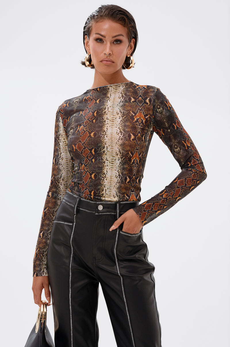 SNAKE VIBES MESH TOP