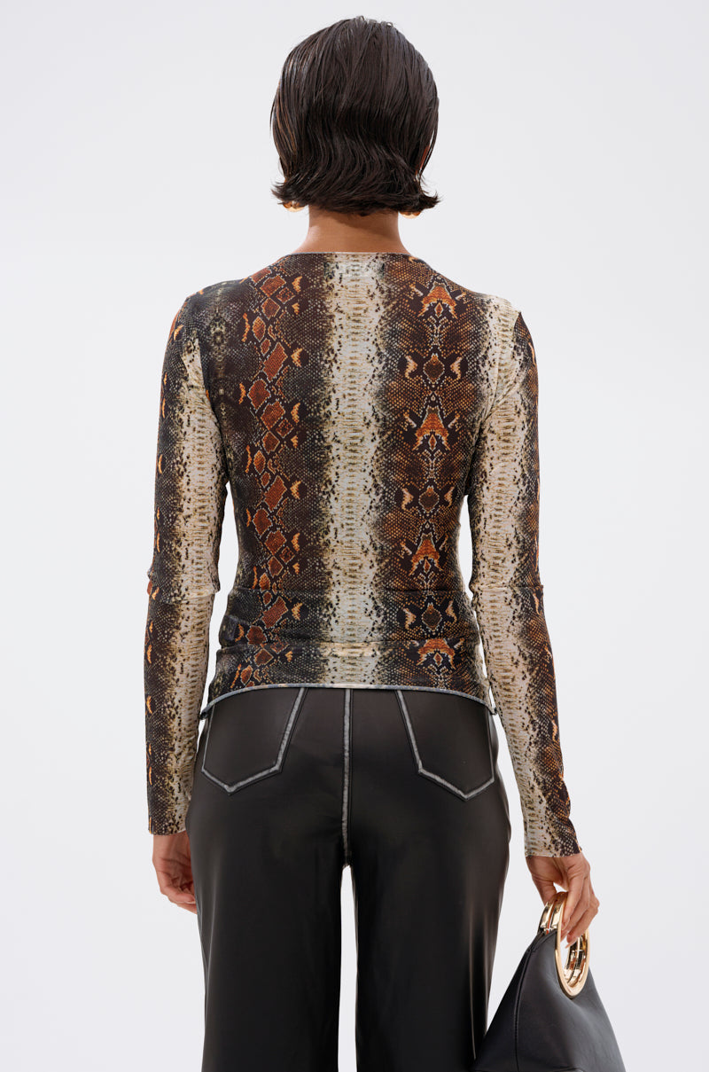 SNAKE VIBES MESH TOP
