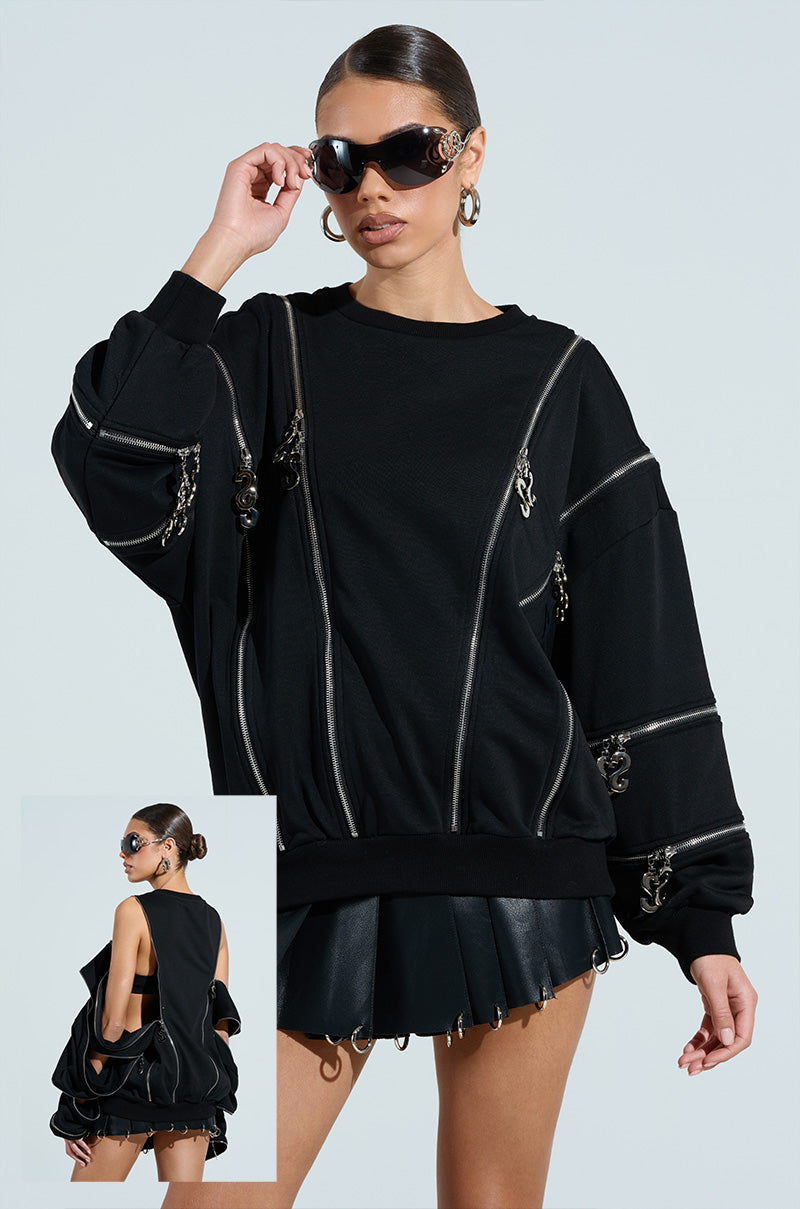 UNZIP ME SWEATSHIRT